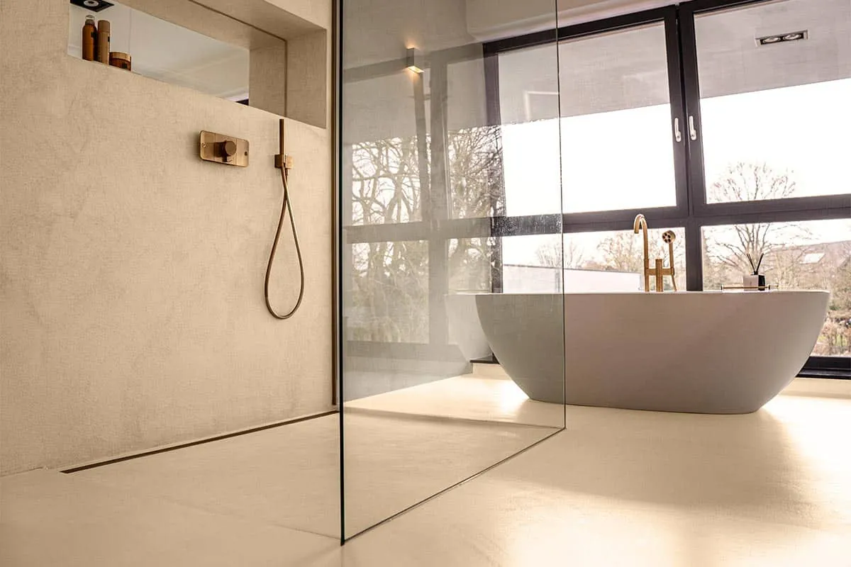Microcement Floors bathroom finca