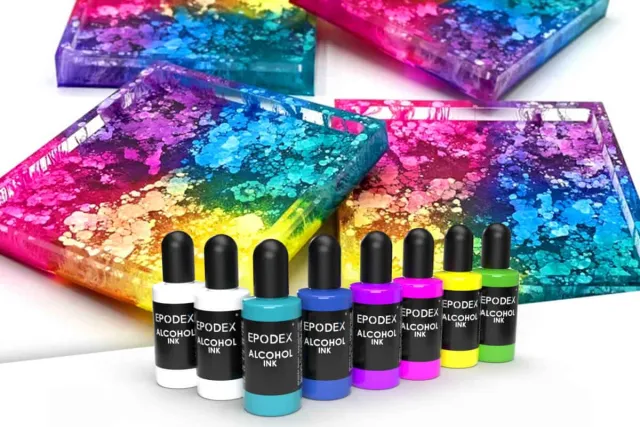 Alc ink petri dish Epoxy Resin