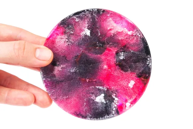 ROSE PINK Alcohol ink Epoxy Resin pink
