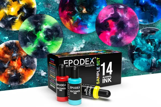 Alcohol inks Epoxy Resin set