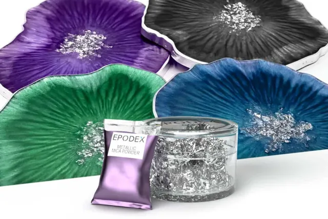 Coaster silver Epoxy Resin Set