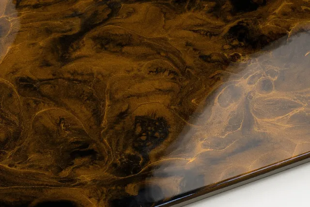 Metallic FLAME COPPER & JET BLACK Epoxy Resin flame copper jet black varnish
