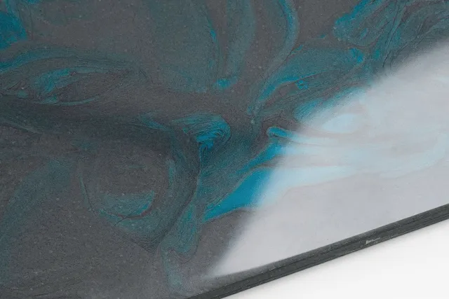 SATIN GREY & PACIFIC TURQUOISE Epoxy Resin satin grey pacific