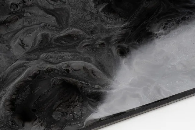 Metallic SATIN GREY & JET BLACK Epoxy Resin satin grey jet black varnish