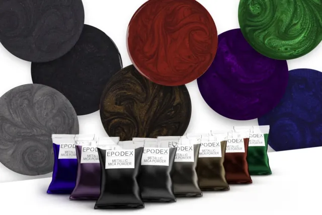 metallic dark Epoxy Resin mica set