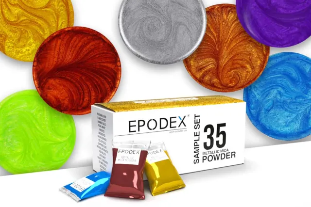 metallic Epoxy Resin mica powder set