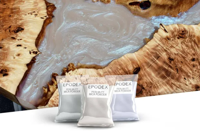metallic Epoxy Resin perlmutt set
