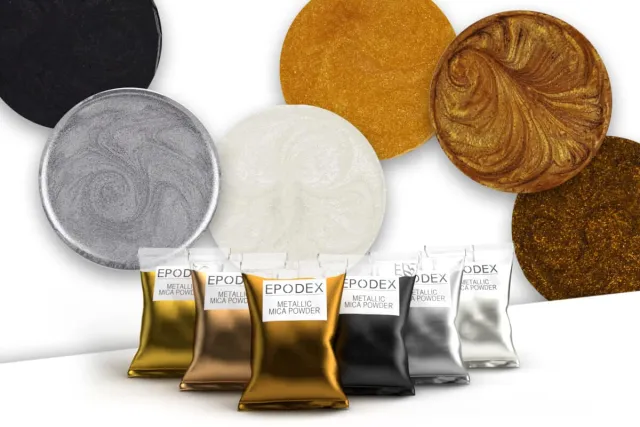 metallic glamour Epoxy Resin mica set