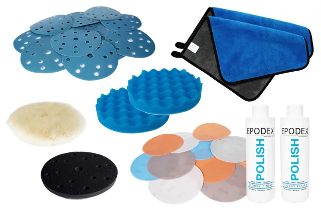 Set sanding polish perforated