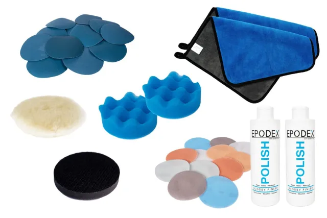 Set sanding polish unperforated
