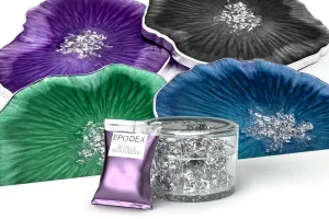 Coaster silver Epoxy Resin Set